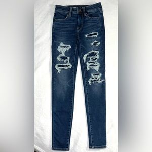 American Eagle High Waist Distressed Jeans